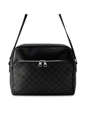 Louis Vuitton Shoulder Bag Damier Graphite Dayton MM Black